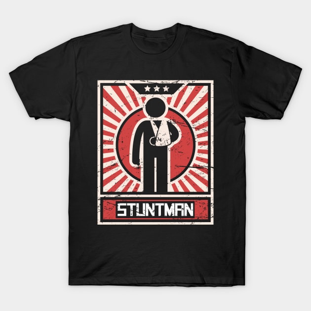 Stuntman Fractured Broken Collarbone Gift T-Shirt by MeatMan